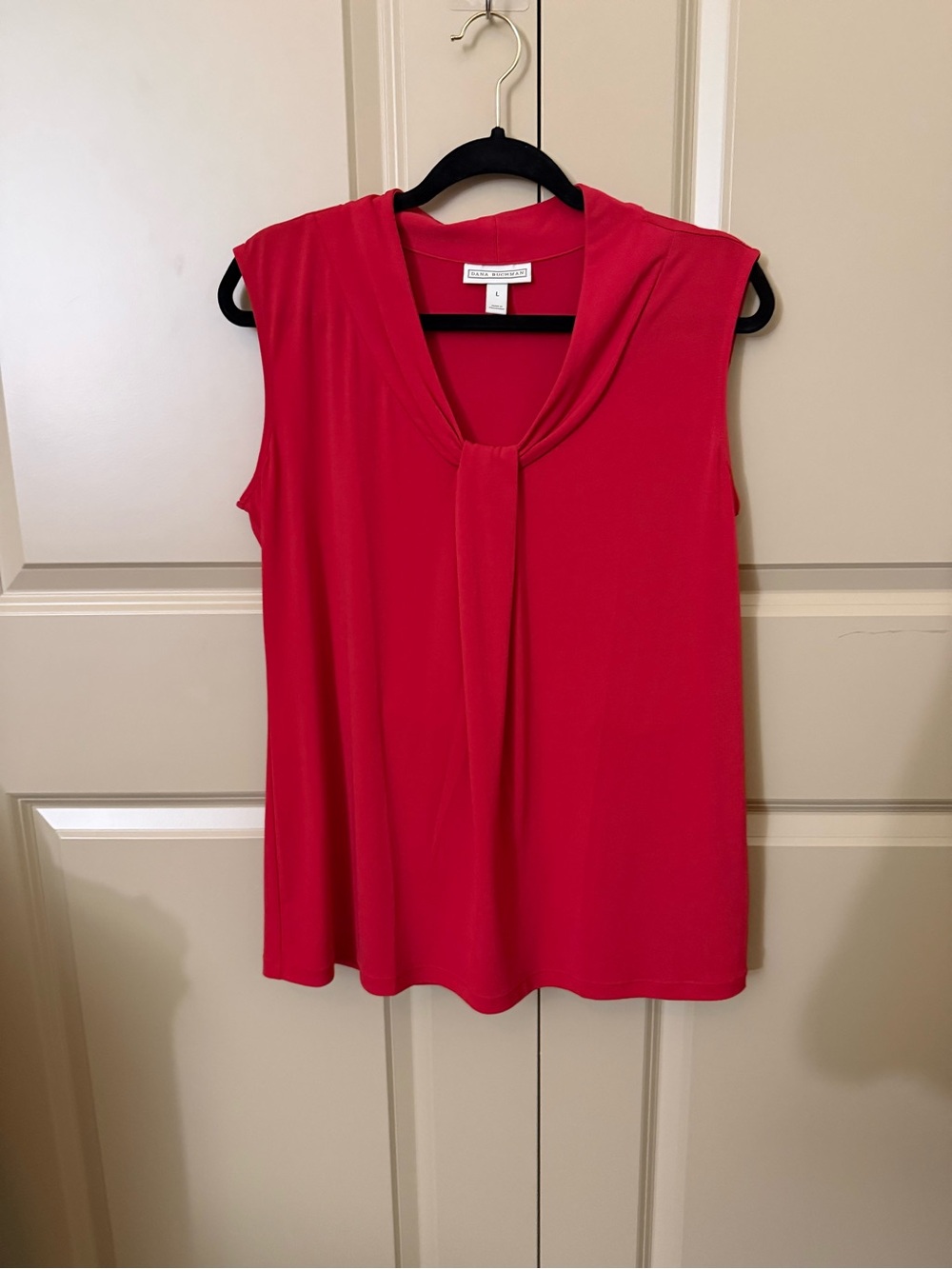Dana Buchman  Tie-Neck Tank in Bright Red